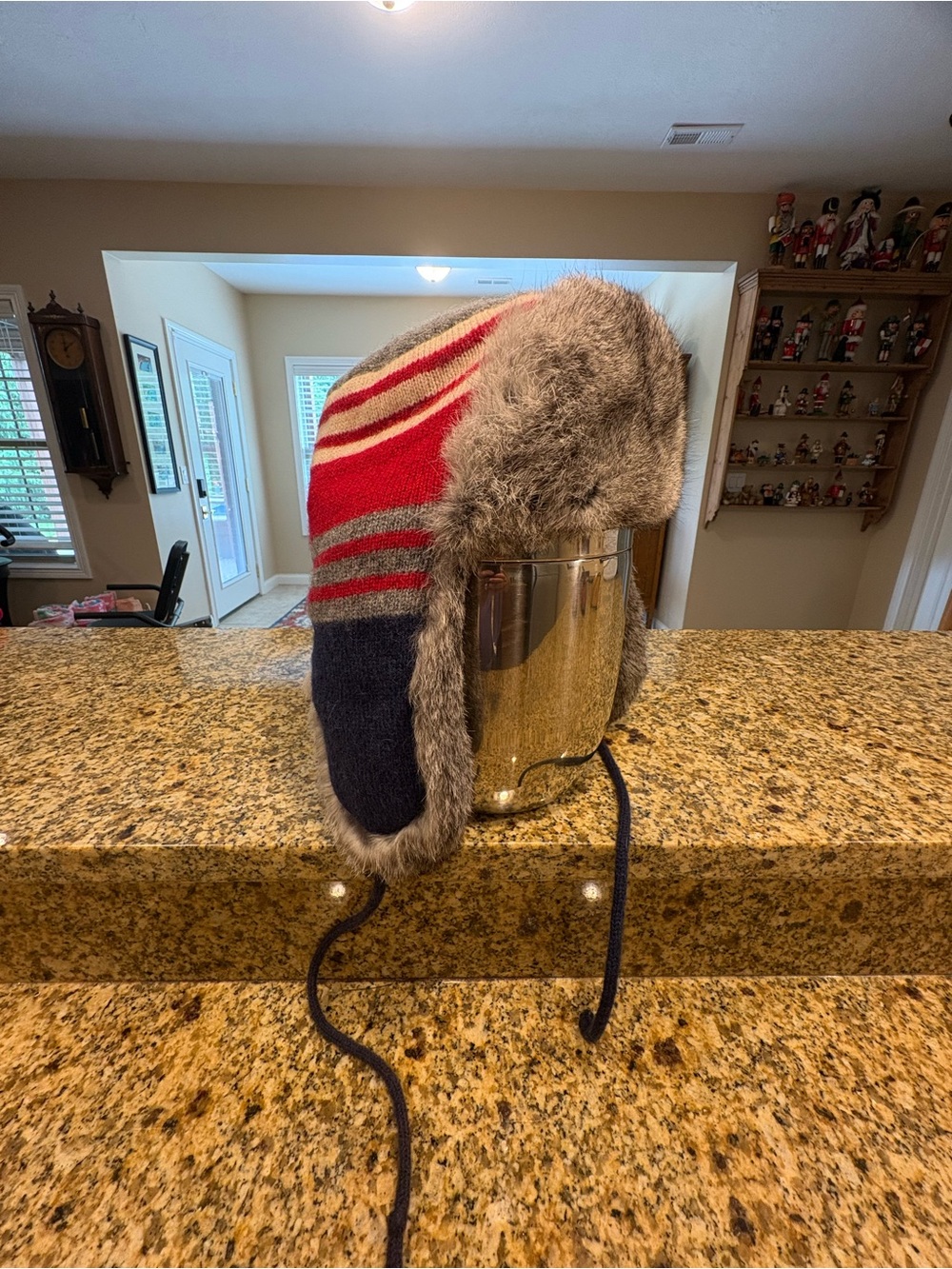Norko Mad Bomber Rabbit Fur Wool Knit Men’s Trapper Hat Size L